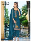 Crystal By Banwery Blooming Vichitra Kurti With Bottom Dupatta

